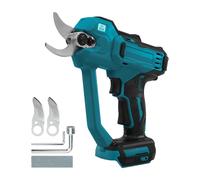 Sécateur électrique compatible avec batterie Makita 18 V, sécateur léger de 35 mm, sans balais, pour jardins et vergers à 2 vitesses, affichage numérique, lames de rechange SK5 (sans batterie) (bleu)