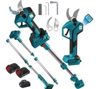 Sécateur électrique compatible avec Makita 18 V, ouverture 50 mm | 2x2.0Ah,diamètre de coupe maximal 35 mm, extension de 2 m,pour branches d’arbres et fleurs