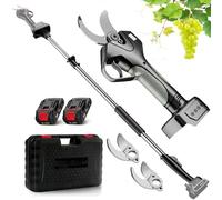 Sécateur électrique de jardin 45 mm, sécateur télescopique à longue portée avec manche de 2,1 m, sécateur électrique for haies, buissons et vergers