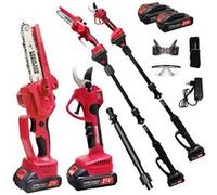 Sécateur électrique, ensemble tronçonneuse + taille-haie, LINFE, moteur sans balais, extensible et rotatif, outil de jardinage multifonctionnel