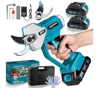 Sécateur électrique pour batterie Makita 18 V, 600 W, sécateur de jardin professionnel avec 2 batteries de 2000 mAh, moteur sans balais manuel avec compteur de coupe LCD, diamètre de coupe de 35 mm