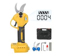 Sécateur électrique pour Dewalt 18-20 V, moteur sans balais 300 W, diamètre de coupe 30 mm, sécateur à batterie sans fil pour l'élagage d'arbustes et d'arbres (jaune pour Dewalt)