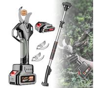 Sécateur électrique Professionnel, Sécateur électrique Sans Fil, 45mm Secateur Electrique Professionnel Avec Perche Télescopique De 2,1m, écran Lcd, Batterie Au Lithium Rechargeable 21V,1Battery