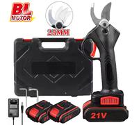 Sécateur électrique sans fil 1200W 25MM, sécateur pour arbres fruitiers, bonsaï, Branches de taille, outil électrique avec 2 batteries 21V 2 batteries 1 prise EU