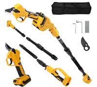 Sécateur électrique sans fil 2 en 1 pour Dewalt 20 V 18 V - Moteur sans balais - Scie d'élagage électrique - Ciseaux LCD pour élaguer les arbres, les arbres fruitiers (sans batterie)