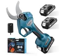 Sécateur électrique sans fil 21 V - Diamètre de coupe maximum : 60 mm - 2 batteries de 2,0 Ah - Moteur sans balais - Écran LCD - Compatible avec batterie Mak-ita 18 V