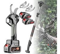 Sécateur électrique sans fil 21V avec perche d'extension-sécateur alimenté par batterie pour l'élagage des arbres, coupe de 45mm, sécateur d'arbre extensible