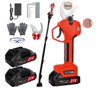 Sécateur Électrique Sans Fil 21V - Coupe Branche 50mm Avec Perche Télescopique 2M Ébrancheur Électrique Brushless Compatible Makita