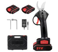 Sécateur Électrique Sans fil, 25mm Secateur Electrique, avec 2 Batteries de 21V, Secateur a Batterie pour la Taille, le Jardinage, les Arbres Fruitiers et le Vignoble