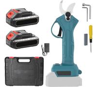 Sécateur Électrique Sans fil, 25mm Secateur Electrique Professionnel, pour l'élagage, sécateur électrique sans fil pour jardin, branches (2 Batterie)