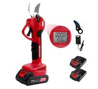 Sécateur Électrique Sans Fil 300W Moteur sans Balais, 3 Ouvertures 15-25 mm, 2 Batteries 1,5 Ah, Écran LED - Pour Jardinage