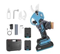Sécateur Électrique Sans fil, 30mm Secateur a Batterie avec 2 x 1500 mAh Batteries, SK5 Lame en Acier au Carbone, Moteur Brushless, Affichage de Puissance LED, pour Jardinage, Vigne, Arbre Fruitier