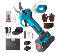 Sécateur Électrique sans Fil 30mm, Sécateur Brushless avec 2 Batteries 21V et Écran LCD, Professionnel, pour Verger Agricole etc