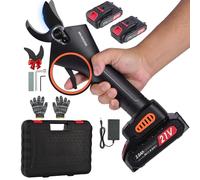 Secateur Electrique sans fil 30mm: Secateur Electrique avec Batterie 2 * 2000 mAh, Chargeur,Jeu de Lames de Rechange, Sécateur a batterie pour verger, jardin, parc, vignes, oliviers