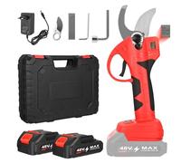 Sécateur Électrique Sans fil, 30mm Secateur Electrique, Sécateur Électrique Brushless avec 2 * 2000 mAh Batteries, Écran LCD, SK7 Lame, Professionnel Secateur à Batterie pour Jardinage, Arbre Fruitier