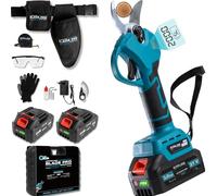 Sécateur électrique sans fil 40 mm max - 800W brushless - 2 Batteries 6000 mAh - écran LCD - BLADEPRO - Sécateur à batterie professionnel - Coupe branche - KIT COMPLET