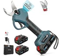 Sécateur Électrique Sans Fil 40mm - Sécateur à Batterie - 2 batteries 21V 4000mAh - Brushless 800W - Coupe Branche CISAILLE A MAIN