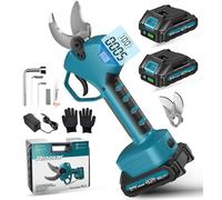 Sécateur Électrique Sans Fil, 40mm Secateur Electrique Professionnel avec 21V/2X2000mAh Batterie et Moteur Sans Balais Ciseaux de Jardinage Professionnel, LCD Display Bildschirm