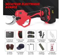 Sécateur électrique sans fil,50 mm, 2 batteries 21 V 7 500 mAh,pour jardinage et vignes,1 000 W, compatible avec Makita 18 V.