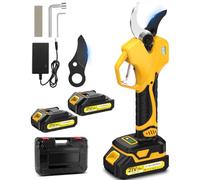 Sécateur Électrique Sans Fil, 50MM Sécateur à Batterie pour Makita avec 2 Batteries 2000 mAh, 3 Réglages Cisailles Électriques pour Élagage avec Écran Sécateur sans fil pour Branches, Arbustes, Troncs