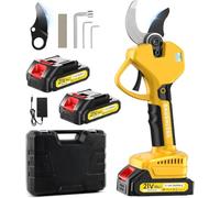 Sécateur électrique sans fil, 50mm Secateur electrique avec écran, 800W Sans Balais, avec 2 batteries de 2.0Ah, Longue Durée Sécateur Professionnel pour le jardin, les arbres fruitiers, les vignobles