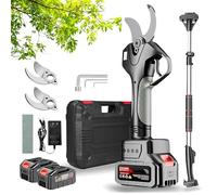 Sécateur électrique Sans Fil,50mm Secateur Electrique Avec Perche Télescopique De 2,1m, écran Lcd,pour Branches, Arbustes, Troncs
