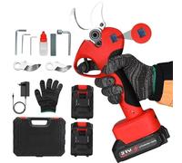 Sécateur Électrique Sans fil, 50mm Secateur Electrique Professionnel, Sécateur électrique avec 2 ×6000mAh Batteries, LED Écran, secateur a batterie pour la taille, le jardinage, les arbres fruitiers