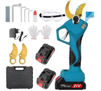 Secateur Electrique Sans Fil 50mm: Sécateur Électrique Sans Balais avec 21V 2x2000mA Batteries, 2PCS SK7 Professionnel Sécateur Lame Convient Pour Jardinage Arbustes, Raisins, Olives