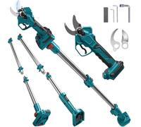 Sécateur électrique sans fil 65 mm pour Makita 18 V Moteur sans balais Scie d'élagage électrique à batterie Ciseaux LCD pour tailler les arbres, les arbres fruitiers (65 mm 2 en 1)