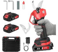 Sécateur Électrique sans Fil 800W, Sécateur Électrique avec Écran LCD et 2x2.0 Ah Batteries, Sécateur à Batterie Léger 1.04 kg, Moteur sans Balais, Coupe Branche Puissante pour Jardin, Ferme (40MM)