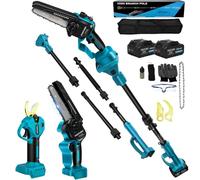 Sécateur Électrique sans Fil avec Batterie 45mm Secateur à Batterie Professionnel Secateur de Jardin avec LCD, Moteur sans Balais pour Jardinage, Vigne, Arbre Fruitier (4 en 1 Set)