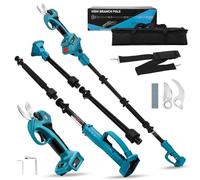 Secateur electrique sans fil avec Perche pour Makita 18V (sans batterie) | Portée de 4,6 m, 45 mm Secateur Telescopique Electrique & Sécateur à Batterie, Professionnel Secateur de Jardin Moteur Sans