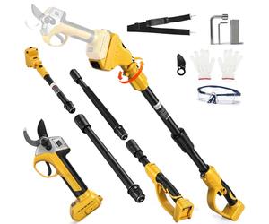 Sécateur électrique sans fil avec Perche télescopique pour Dewalt 20 V 18 V (sans batterie), Moteur sans balais Ciseaux à Batterie Perche Élagueuse pour élaguer les arbres, les arbres fruitiers
