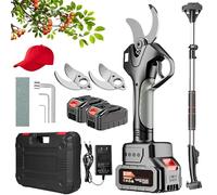 Sécateur Électrique Sans Fil avec Perche Télescopique - Sécateur Alimenté par Batterie 21V, Capacité de Coupe 78mm, Angle Réglable, Ébrancheur Longue Portée pour Arbres, Jardin et Verger