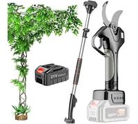 Sécateur électrique sans Fil avec Rallonge, Ciseaux De Jardin électriques avec Batterie Au Lithium 4500mah, Coupe-Branches Max 50mm, 1 Battery
