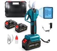 Sécateur Électrique Sans fil Compatible avec Makita 18 V, 30mm Secateur à batterie avec 2x2000mAh Batteries, LCD, Bürstenloser Motor, Ersatzklingen, pour branches, arbustes et troncs