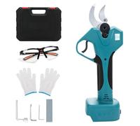 Sécateur Électrique sans Fil, Compatible avec Makita 18V Batterie, Diamètre de Coupe 30mm, Sécateur sans Fil avec Pierre à aiguiser, Gants et Lunettes de Protection (Outil Uniquement)