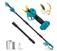 Sécateur Électrique Sans fil Compatible avec Makita 18V (Sans batterie), 45 mm Secateur à batterie avec Perche télescopique Professionnel Perche Élagueuse de Jardin avec LCD, pour Jardinage, Vigne