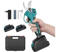 Sécateur Électrique sans Fil Geevorks 30mm avec 2 Batteries de 2000mAh et Chargeur, Sac de Transport, Secateur a Batterie 20V avec Interrupteur de Sécurité, Poignée Ergonomique Confortable