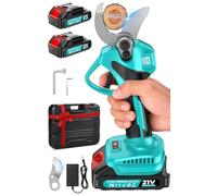Sécateur Électrique Sans Fil, Léger Secateur electrique, Moteur sans balais, Capacité de Coupe de 33mm, avec Écran LCD, 2 batteries, & Lames de rechange, pour le Jardinage, les Branches, les Oliviers