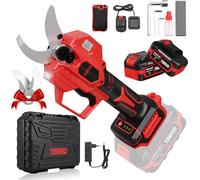 Sécateur Électrique Sans fil, Ouverture max 50 mm avec et Écran LCD, 21 V 2 * 4.0Ah Batteries, Avec Sac Banane et Câble d'extension 1,05m, Sk5, pour Jardinage Arbres Fruitiers Vigne