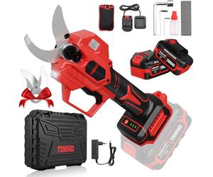 Sécateur Électrique Sans fil, Ouverture max 50 mm avec et Écran LCD, 21 V 2 * 4.0Ah Batteries, Avec Sac Banane et Câble d'extension 1,05m, Sk5, pour Jardinage Arbres Fruitiers Vigne