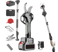Sécateur électrique, sans fil, sécateur de 50 mm pour le jardinage professionnel, d'arbre télescopique, outils électriques de jardin à longue portée de 2,15 m 1battery