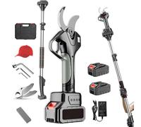 Sécateur électrique, sans fil, sécateur de 50 mm pour le jardinage professionnel, d'arbre télescopique, outils électriques de jardin à longue portée de 2,15 m 2battery