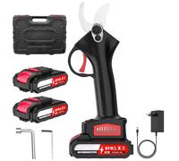Sécateur Électrique Sans Fil, 25mm Secateur Electrique, avec 2 batteries 21 V/1300mAh, Sécateur à Batterie pour la Taille, le Jardinage, les Arbres Fruitiers et le Vignoble