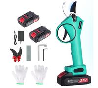 Sécateur Électrique Sans Fil - Sécateur électrique Portable avec 2 batteries 21 V/2000 mAh, Ouverture Réglable 20-30mm, Secateur electrique sans fil pour Vigne, Olivier, Haies, Rosiers, Arboristes