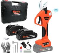 Sécateur Électrique Sans Fil, Sécateur Electrique Professionnel 40 mm avec 2PCS 21 V/2000 mAh Batteries, Sécateur de Jardin Antirouille Sk5 Avec Verrouillage de Sécurité pour Les Jardins,Les Branches