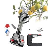 sécateur électrique, Sécateur de jardin 21 V avec écran LCD, diamètre de coupe de 1,7 pouce, 2 batteries