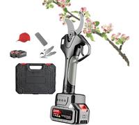sécateur électrique, Sécateur d'élagage 21 V | Sécateur de jardin professionnel | Taille-haie électrique | Réglage de la lame: 6cm, 2batteries