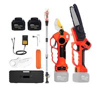Sécateur électrique Sécateur électrique sans fil batterie 40mm 25V sécateur avec perche d'extension de portée 5 pouces scie à chaîne outils jardin(Shears Saw Pole)